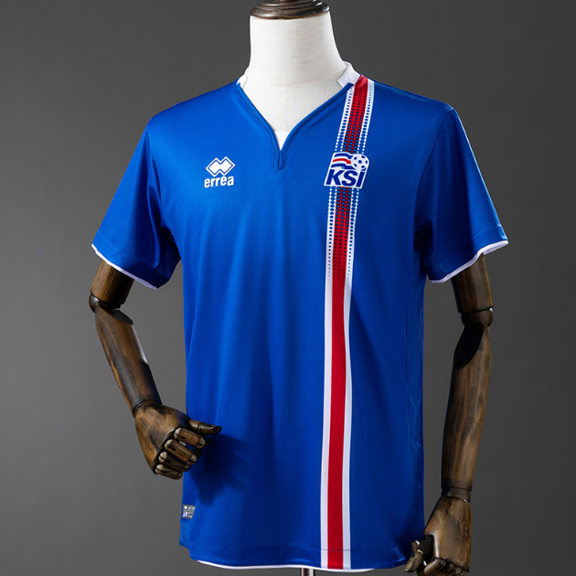 2016-17 Iceland Retro Home Soccer Jersey Shirt
